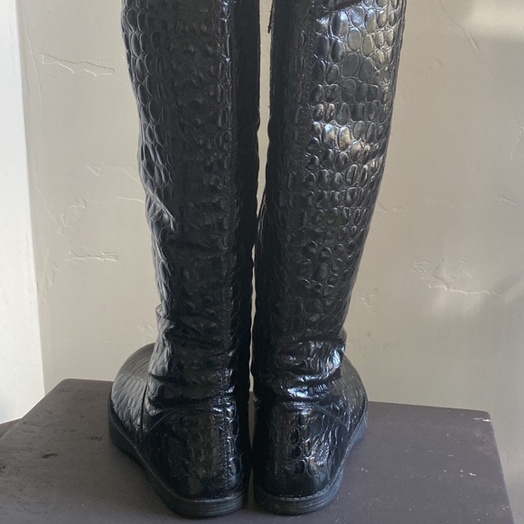 SOLD Kalso by Earth Elite Black Patent Leather Knee High Waterproof Boots! - Picture 8 of 12